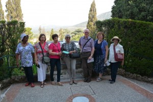 In the fountain gardens of the Villa D'Este at Tivoli