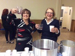 Our hot toddy ladies - Angie Imperato and Kate Fugallo