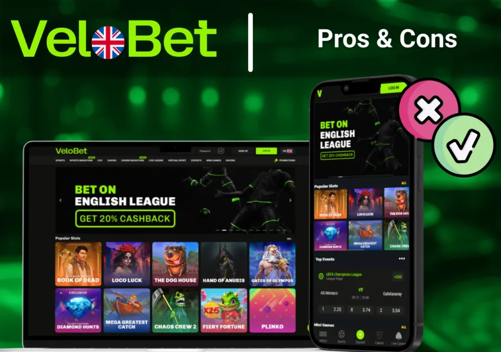 Pros and cons overview of VeloBet casino platform